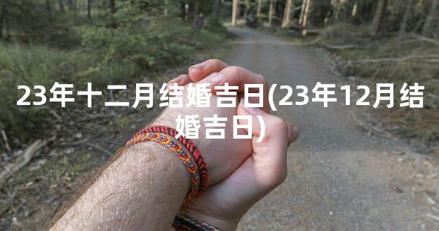 23年十二月结婚吉日(23年12月结婚吉日)