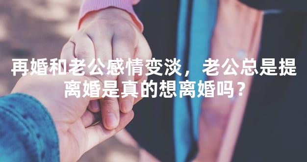 再婚和老公感情变淡，老公总是提离婚是真的想离婚吗？