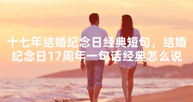 十七年结婚纪念日经典短句，结婚纪念日17周年一句话经典怎么说