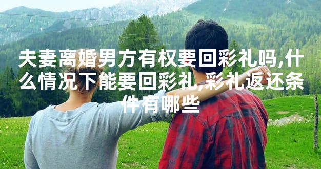 夫妻离婚男方有权要回彩礼吗,什么情况下能要回彩礼