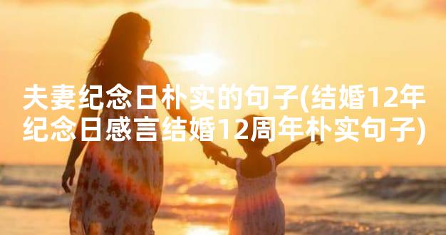 夫妻纪念日朴实的句子(结婚12年纪念日感言结婚12周年朴实句子)