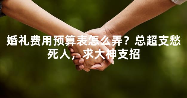 婚礼费用预算表怎么弄？总超支愁死人，求大神支招