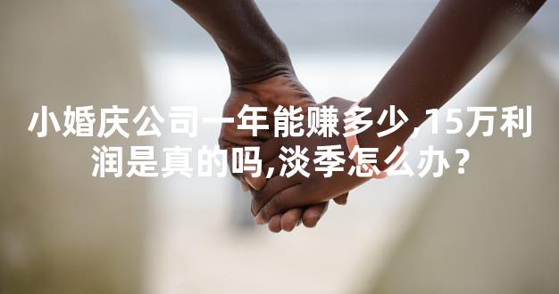 小婚庆公司一年能赚多少,15万利润是真的吗,淡季怎么
