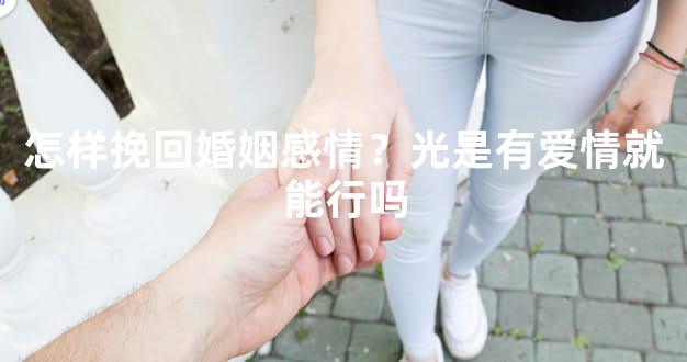 怎样挽回婚姻感情？光是有爱情就能行吗