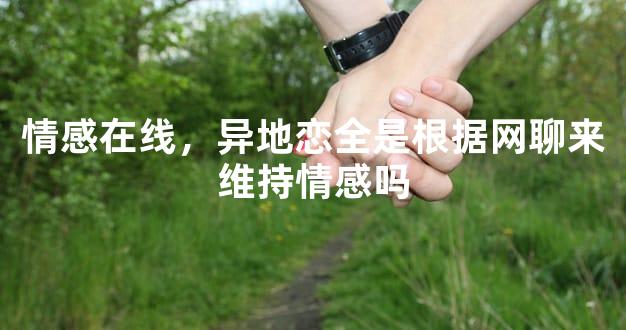 情感在线，异地恋全是根据网聊来维持情感吗