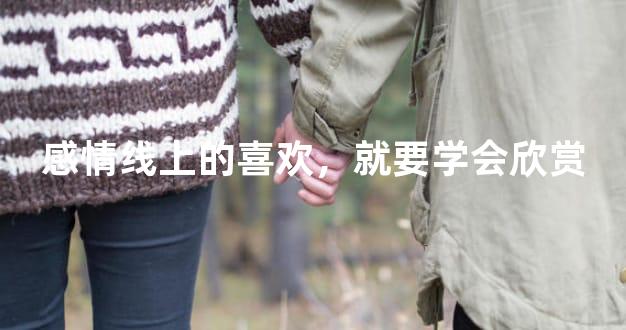 感情线上的喜欢，就要学会欣赏