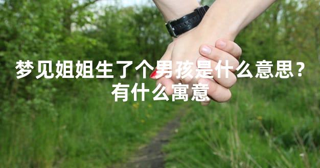 梦见姐姐生了个男孩是什么意思？有什么寓意