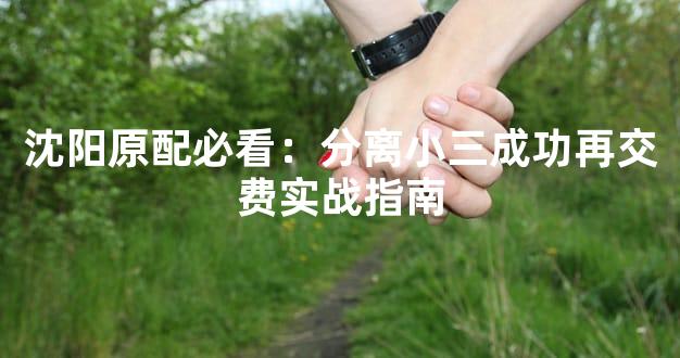 沈阳原配必看：分离小三成功再交费实战指南
