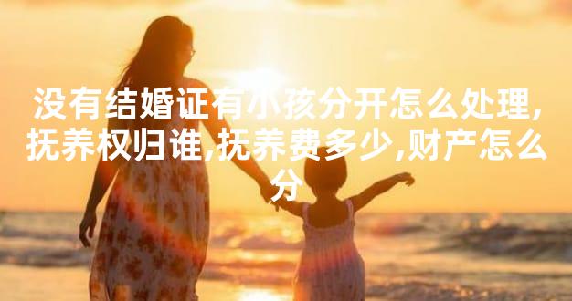 没有结婚证有小孩分开怎么处理,抚养权归谁,抚养费多