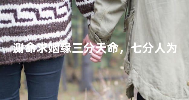 测命求姻缘三分天命，七分人为
