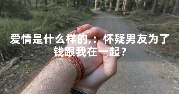 爱情是什么样的,：怀疑男友为了钱跟我在一起？