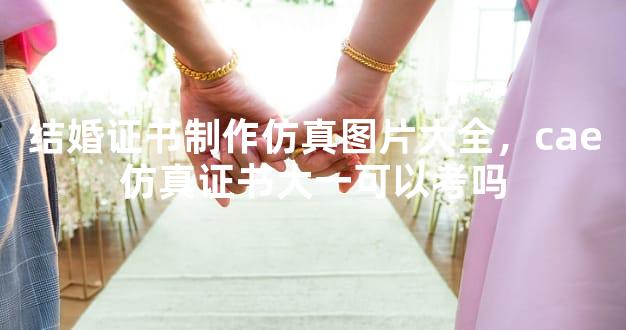 结婚证书制作仿真图片大全，cae仿真证书大一可以考吗