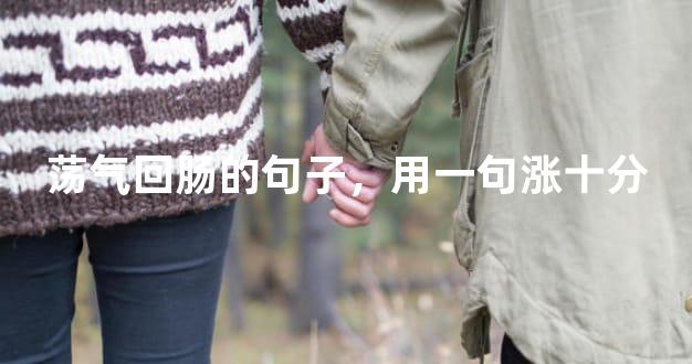 荡气回肠的句子，用一句涨十分