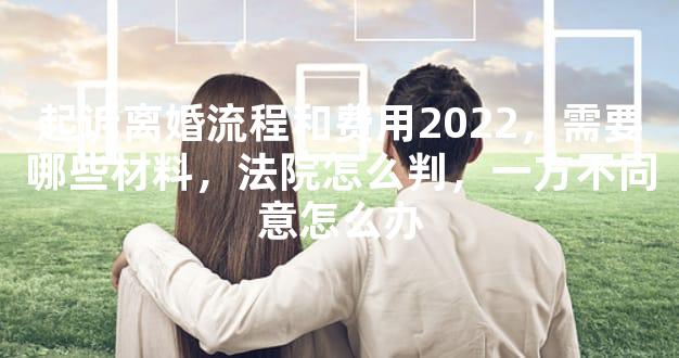 起诉离婚流程和费用2022，需要哪些材料，法院怎么判